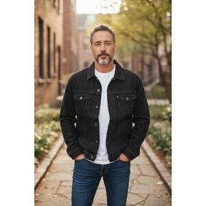 Vintage Mens Trucker‎ Jean Jacket Size L. Todays News Brand.